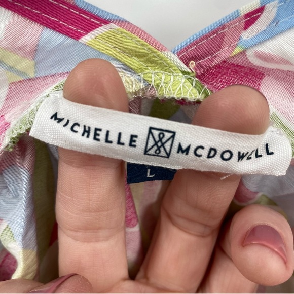 Michelle McDowell Colorful Spring Long Sleeve Blouse Large - Picture 4 of 5